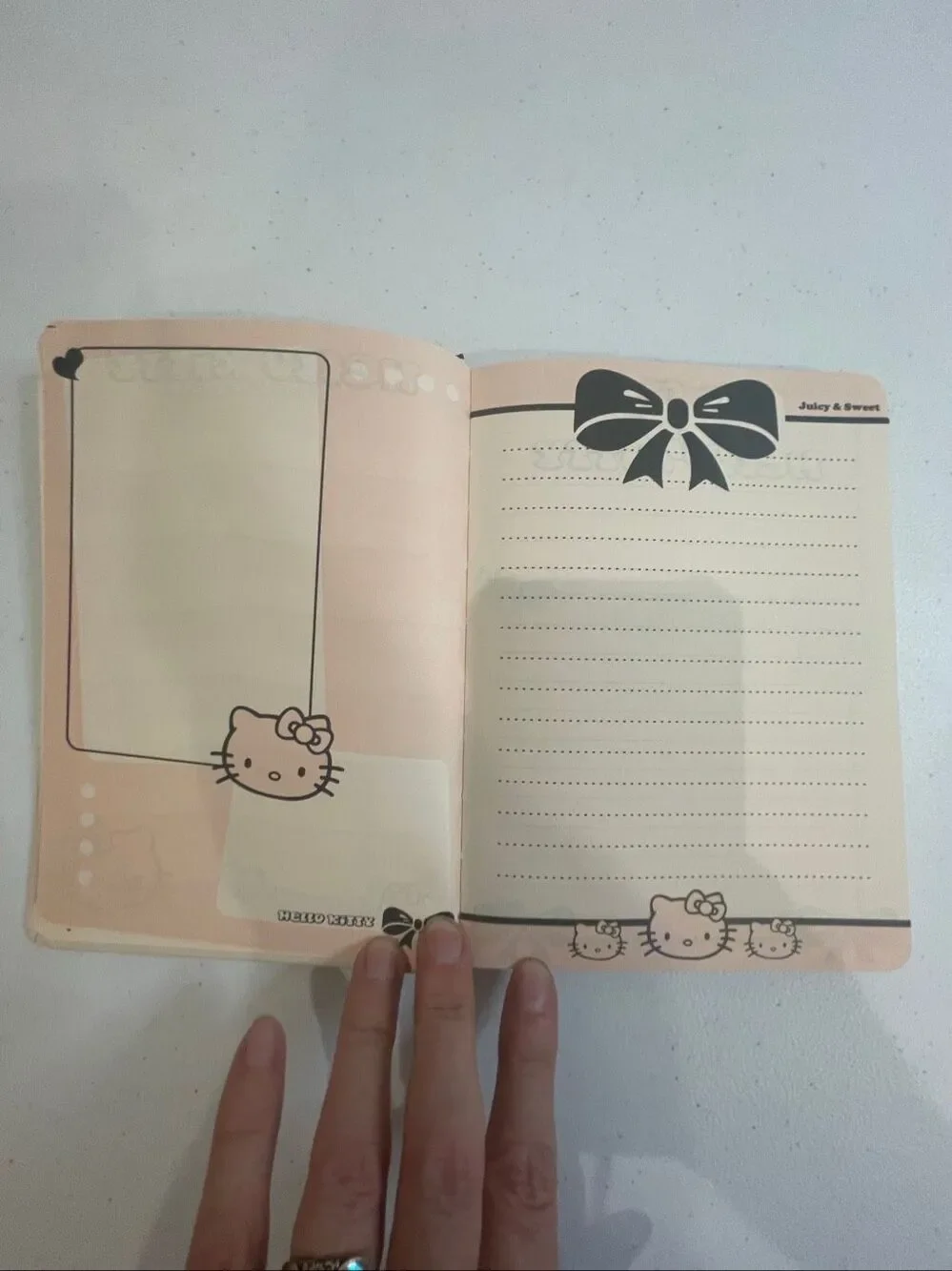 Hello Kitty hard journal diary with mechanical pencil and refills